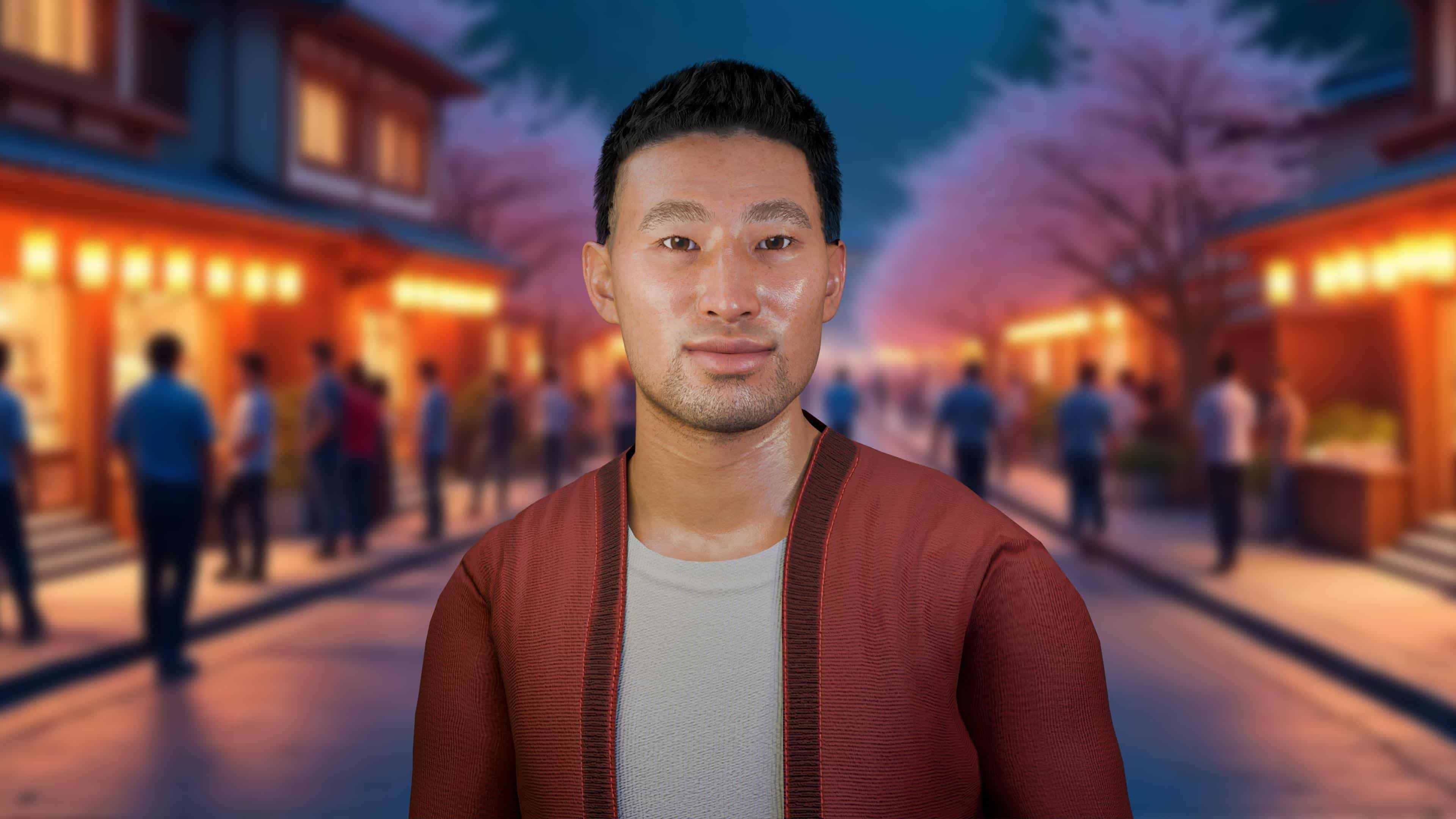 AI avatar interacting with a user from a laptop screen